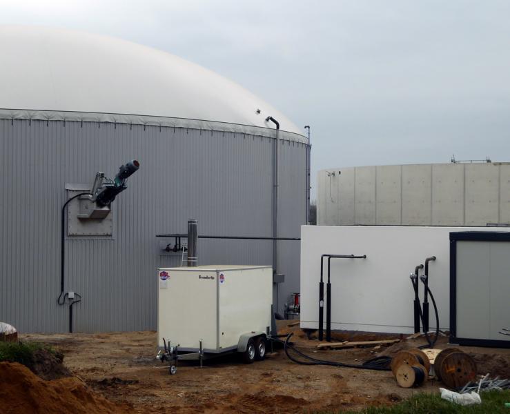 Warmwasserheizung Biogasanlage